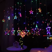 星星灯房间装饰布置led彩灯闪灯串灯满天星窗帘灯网红灯卧室浪漫