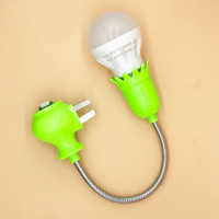 插座螺口灯泡360°万向灯座转向灯头e27螺纹 led小夜灯带开关台灯