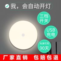 led小夜灯人体感应灯usb充电床头灯喂奶灯楼道过道衣柜走廊厕所用