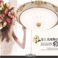 欧式吸顶灯 圆形温馨浪漫卧室客厅灯led儿童房间田园过道阳台灯具