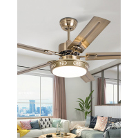 现代简约餐厅吊扇灯 家用电风扇吊灯客厅卧室带led变频风扇灯