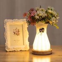 led可充电触摸花篮台灯ins卧室床头灯调光护眼喂奶温馨装饰小夜灯