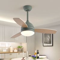 北欧风扇吊灯家用简约现代卧室吊扇灯木质客厅饭厅餐厅吊灯风扇灯
