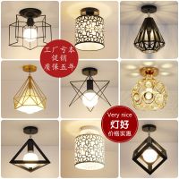 北欧过道灯吸顶灯创意玄关走廊卧室小灯铁艺现代简约书房阳台灯具