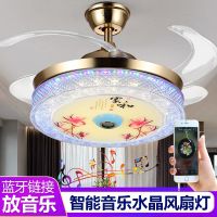 新品风扇灯吊扇灯客厅餐厅家用蓝牙音响42寸变频风扇灯茶楼吊灯具