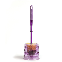 透明水晶连坐马桶刷北欧紫
