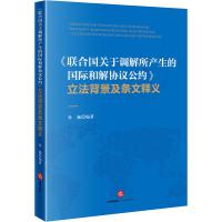 《联合国关于调解所产生的国际和解协议公约》背景及条文释义 孙巍