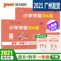 2021春新版小学学霸冲A卷一语文数学2本卷子部编人教版RJ版