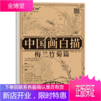 中国画白描梅兰竹菊 花卉白描底稿临摹 国画四君子 国画临摹画册 描摹本白描临摹本 花卉技法勾线练习