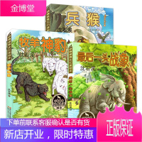 动物世界沈石溪画本全3册美绘注音 最后一头战象兵猴牧羊神豹 一二年级小学生