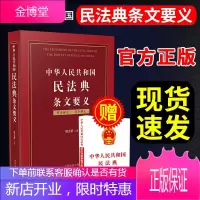 中华人民共和国民法典条文要义 （2020新版两会修订）杨立新著 民法典条文解读释义中国法制出版社