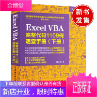 正版书籍 Excel VBA 完整代码1109例速查手册（下册）韩小良excel表格制作教程Exc