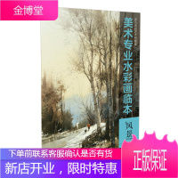 美术专业水彩画临本 风景 水彩画家简忠威等作画步骤示范大8开水彩临摹画册美术专业水彩画爱好者临摹赏析