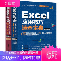 Excel函数与公式速查宝典+Excel应用技巧速查宝典 视频案例版 两册套装 excel表格制作视