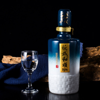 板城烧锅酒 高 浓香型酒水纯粮食白酒 52度板城和顺1956 蓝盒精品