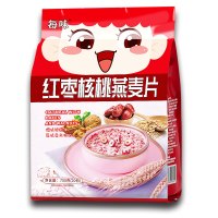 每味红枣核桃燕麦片谷物冲饮免煮代餐饱腹袋装700g学生老人早餐