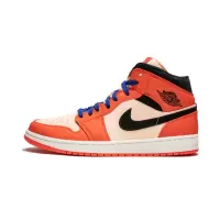 Air Jordan 1 Mid SE aj1男女 白橘扣碎 中帮篮球鞋- 852542 800