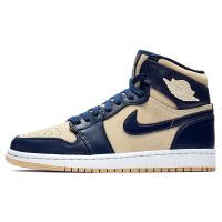 Air Jordan 1 Retro乔1AJ1卡其海军蓝麂皮男女高帮篮球鞋