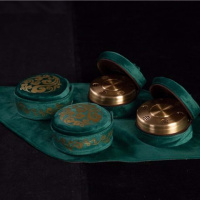 艾灸盒随身灸家用宫寒妇科包铜盒防烫全身热敷去湿仪器无烟熏蒸仪 艾灸布套福袋