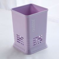可拆卸塑料沥水筷子架家用筷笼厨房餐具收纳架筷子筒筷篓 小号紫色 一个筷子盒_774