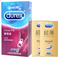 杜蕾斯 紧型装避孕套 紧型超薄套装16只 紧致有型 润滑紧致 安全套 成人计生保险套套 单盒装