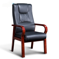 徽源昇TCJS——757办公家具老板椅四脚实木会议椅