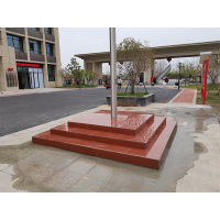 徽源昇HYS-409旗杆旗台 不锈钢旗杆12m长+地基三层+瓷砖