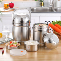 不锈钢真空保温饭盒超长保温1人3层超保温饭盒大容量12小时保温桶