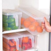 塑料保鲜盒冰箱透明收纳盒手柄食物收纳盒水果冷冻储物盒一件代发