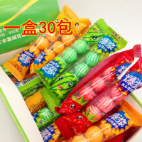 3个颜色混装发货 10条（50颗） 批发爆浆西瓜泡泡糖80后90后休闲怀旧糖果夹心泡泡糖吹大泡泡