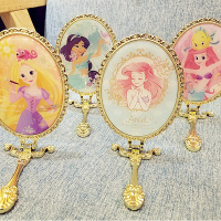 可折叠卡通公主系列随身便携化妆镜女梳妆镜台式可爱美妆小镜子