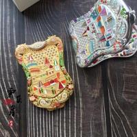 精品俄罗斯美妆镜化妆镜小镜子 内壁花镶嵌 精品