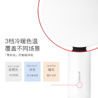 AMIRO化妆镜 智能LED镜日光镜 台式美妆镜 O系列小黑镜 (插电款)