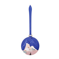 端木良锦 看山镜 皮木镶嵌创意美妆镜 包挂配饰 七夕情人节生日创意礼品 送太太送女友送妈妈