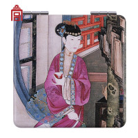 故宫 雍正美人图化妆镜 创意便携随身公主镜美妆镜可爱宿舍桌面梳妆小镜子