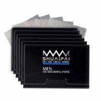 帅派男士吸油面纸50片 面部吸油纸控油清爽竹炭便携吸油面纸