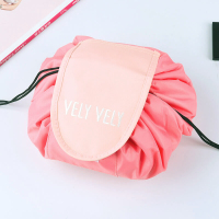 懒人化妆包ins风超火抽绳旅行韩国简约大容量可折叠洗漱包收纳袋