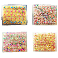 奥丝儿(aosier) 奥丝儿 指甲贴纸花 48张黑白彩花美甲贴纸 饰品工具贴片儿童环保