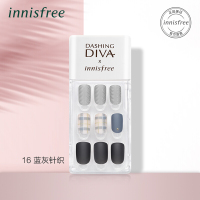 悦诗风吟Innisfree魔法美甲贴片16蓝灰针织30片 DASHING DIVA x innisfree 方便可撕防水