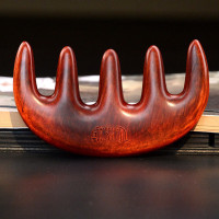 梳子 男女通用木梳紫檀木梳防脱发按摩梳子头部经络梳J