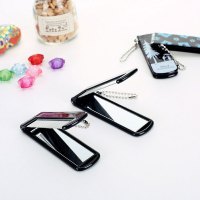 卡通个性时尚折叠带镜子随身梳便携美发梳子镜子二合一 混发 18*2.8cm