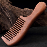 大号桃木梳子女防脱发 学生按摩梳子防静电 直发细齿梳家用 送长辈父母老婆女友 刻字