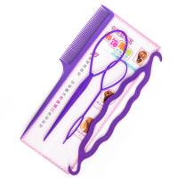 扎辫子 花样儿童拉发针编发器穿发盘发器套装尖尾梳子双针扎头发工具