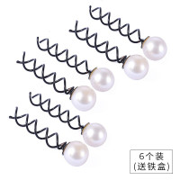 发夹头饰螺旋发夹韩版仿珍珠丸子头盘发器造型器固定花苞头碎发小夹子小卡子