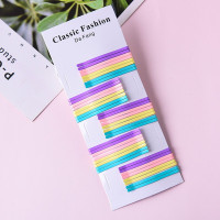 林家小铺 彩虹色网红夹子头饰韩国泫雅同款发夹刘海夹一字夹发卡发饰女