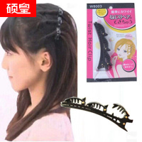 韩国造型发夹女双层刘海夹编发器美发工具盘发器神器发卡发饰少女头饰品 FS82(黑色)