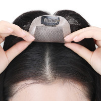 真发头顶补发片女轻薄隐形无痕遮白发顶盖假发头顶手织补发假发片