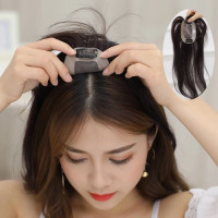 丽青丝 假发女 补发块女 女士头顶补发片 全手织 真发块 无痕刘海轻薄款 中老年遮白发 真人发丝