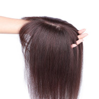 艾丝(isawi红空气刘海真发补发顶假发女遮白发轻薄无痕头顶补发片