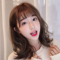 瑞纳丝 假发女全真发短发时尚中长发自然全头套式真发短卷发网红长卷发假发套